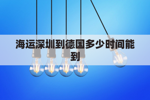 海运深圳到德国多少时间能到(深圳到德国海运多久)