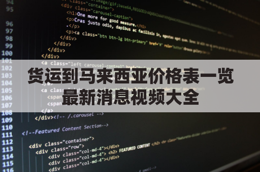 货运到马来西亚价格表一览最新消息视频大全(海运到马来西亚多少钱)