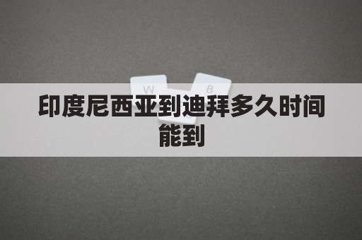 印度尼西亚到迪拜多久时间能到(印度尼西亚离迪拜多远)