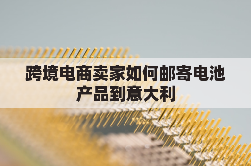 跨境电商卖家如何邮寄电池产品到意大利