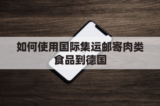 如何使用国际集运邮寄肉类食品到德国