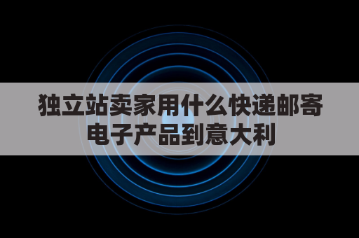 独立站卖家用什么快递邮寄电子产品到意大利