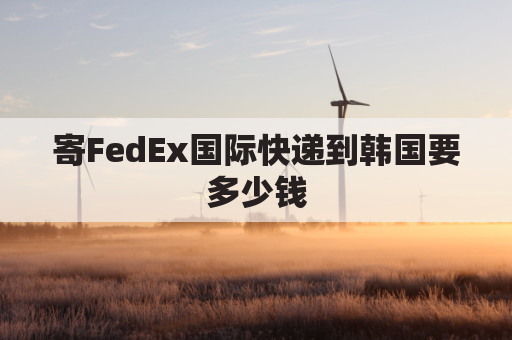 寄FedEx国际快递到韩国要多少钱