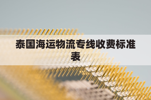 泰国海运物流专线收费标准表(泰国海运物流专线收费标准表格)