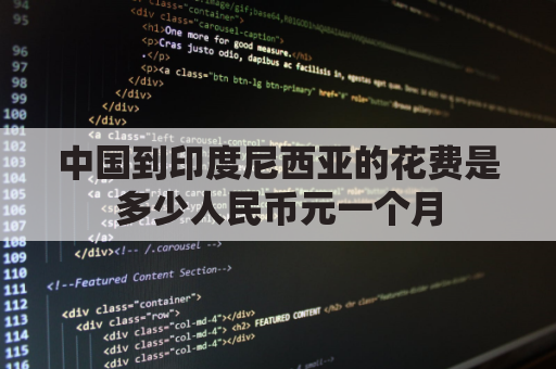 中国到印度尼西亚的花费是多少人民币元一个月(中国到印度尼西亚多少钱)