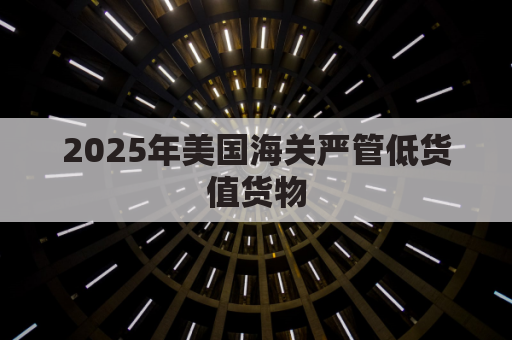 2025年美国海关严管低货值货物，跨境卖家咋应对？