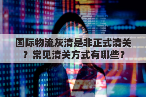 国际物流灰清是非正式清关？常见清关方式有哪些？