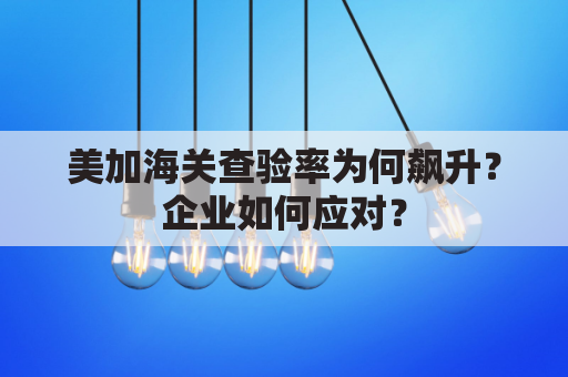 美加海关查验率为何飙升？企业如何应对？