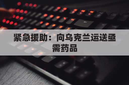 紧急援助：向乌克兰运送亟需药品