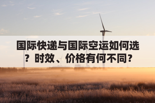 国际快递与国际空运如何选？时效、价格有何不同？