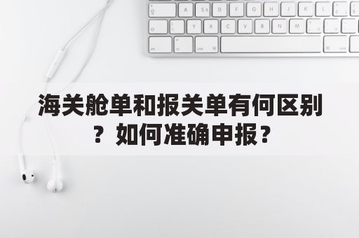 海关舱单和报关单有何区别？如何准确申报？