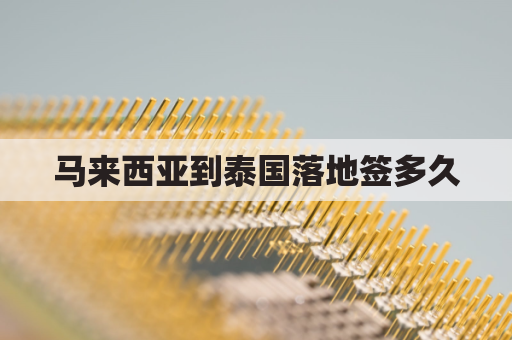 马来西亚到泰国落地签多久(马来西亚到中国签证费用)