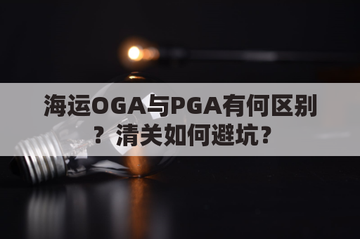 海运OGA与PGA有何区别？清关如何避坑？
