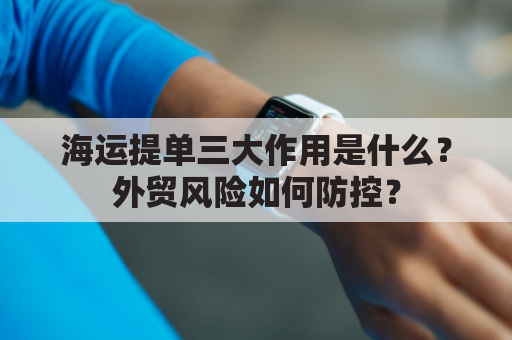 海运提单三大作用是什么？外贸风险如何防控？