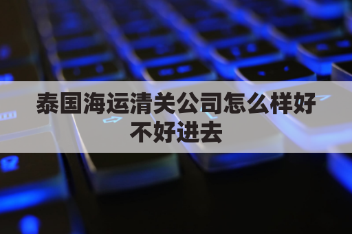 泰国海运清关公司怎么样好不好进去(泰国海运报价)