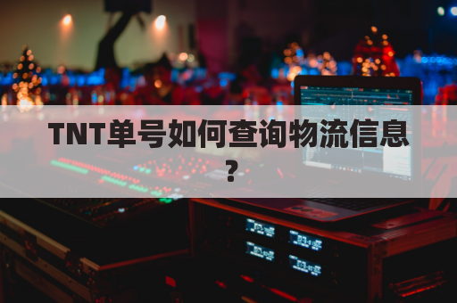 TNT单号如何查询物流信息?
