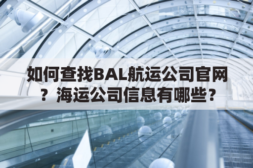 如何查找BAL航运公司官网?海运公司信息有哪些?