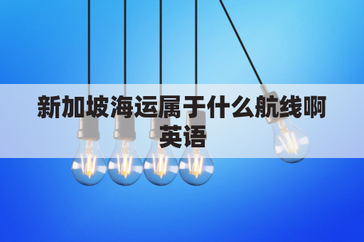 新加坡海运属于什么航线啊英语(新加坡海运属于什么航线啊英语怎么说)