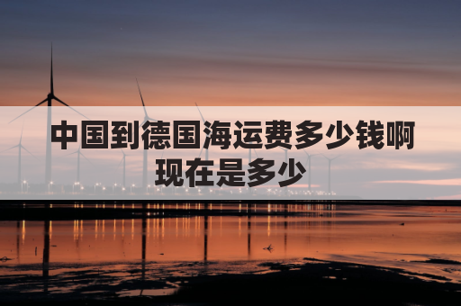 中国到德国海运费多少钱啊现在是多少(德国到中国的海运费)