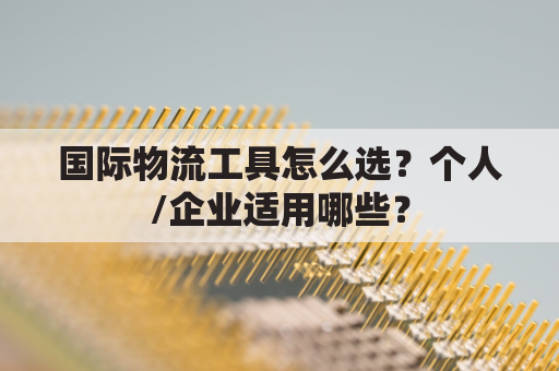 国际物流工具怎么选?个人/企业适用哪些?