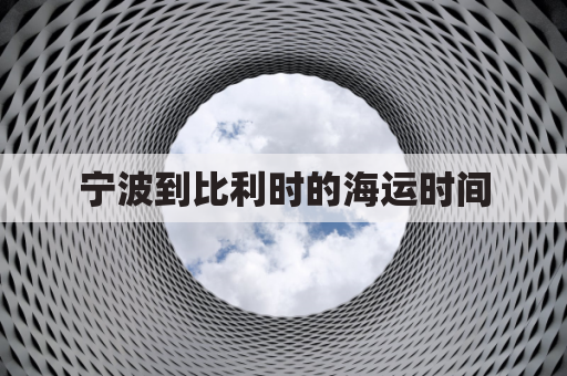 宁波到比利时的海运时间(宁波到比利时的海运时间表)