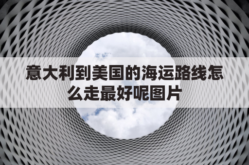 意大利到美国的海运路线怎么走最好呢图片(意大利海运到中国的路线)