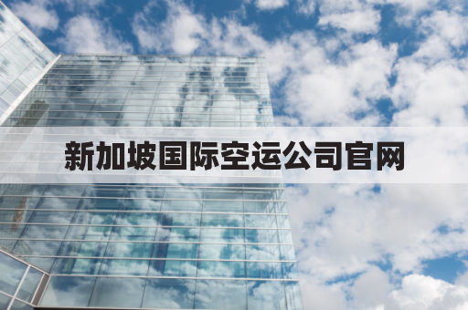 新加坡国际空运公司官网(新加坡航空货运官网)