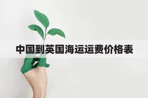 中国到英国海运运费价格表(中国到英国海运多少时间)