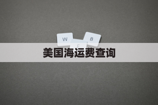 美国海运费查询(美国海运单号查询)