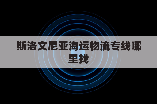 斯洛文尼亚海运物流专线哪里找(斯洛文尼亚 港口)
