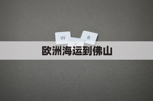 欧洲海运到佛山(海运到欧洲多少钱一公斤)