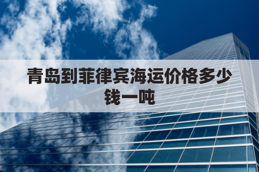青岛到菲律宾海运价格多少钱一吨(青岛到菲律宾机票多少钱)
