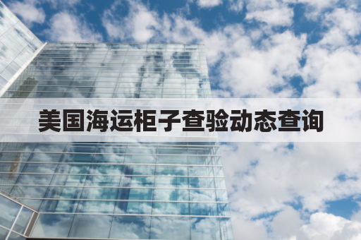 美国海运柜子查验动态查询(全美货柜海运查询)