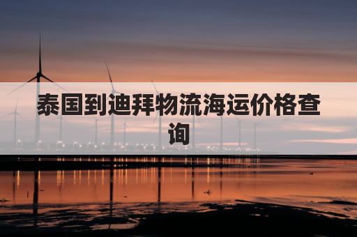 泰国到迪拜物流海运价格查询(7月迪拜飞泰国转机回中国)