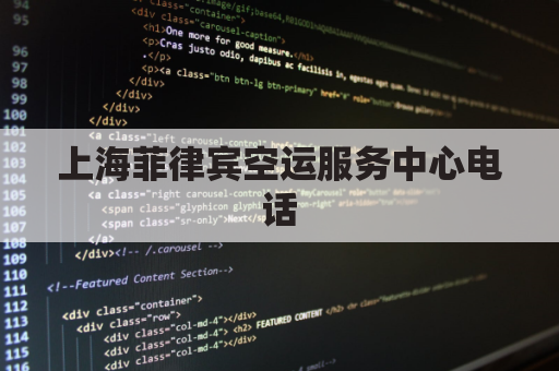 上海菲律宾空运服务中心电话(上海飞菲律宾航班)