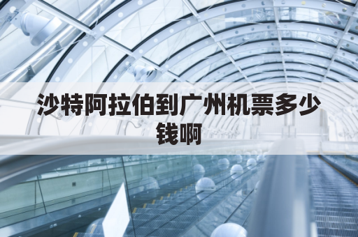 沙特阿拉伯到广州机票多少钱啊(沙特阿拉伯至广州机票)