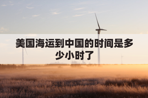 美国海运到中国的时间是多少小时了(美国海运到门)