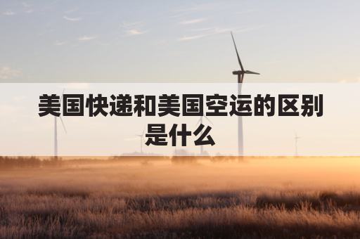 美国快递和美国空运的区别是什么(美国快递航空公司)