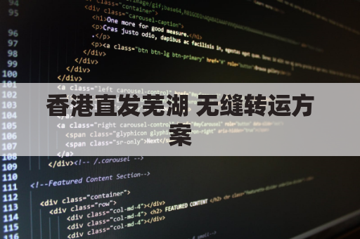 香港直发芜湖 无缝转运方案